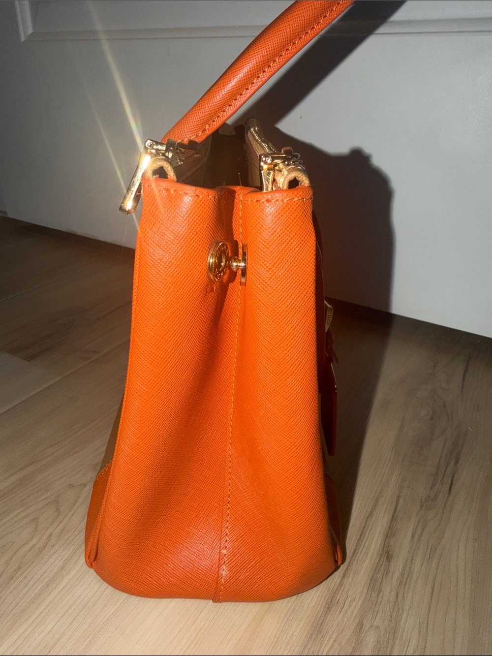 Prada Saffiano Lux Colorblock Medium Galleria Double Zip Tote - Picture 5 of 7